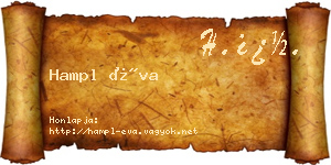 Hampl Éva névjegykártya